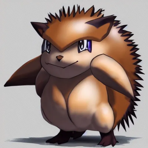 Prompt: A pokemon that looks like A hedgehog without thorns, clothed in a layer of shadows ，Trending on art station. Unreal engine.
