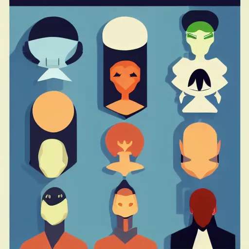 Image similar to face icon vector minimalist aliens 1 9 8 6 by artstation loftis cory fanart bechdel alison and davison craig