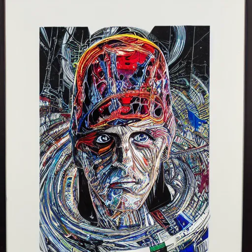 Image similar to portrait of zach hill by philippe druillet