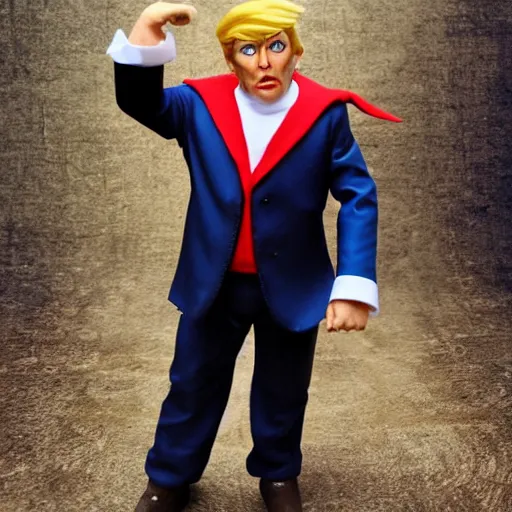 Prompt: a fantasy elf that looks like donald trump, photo shoot