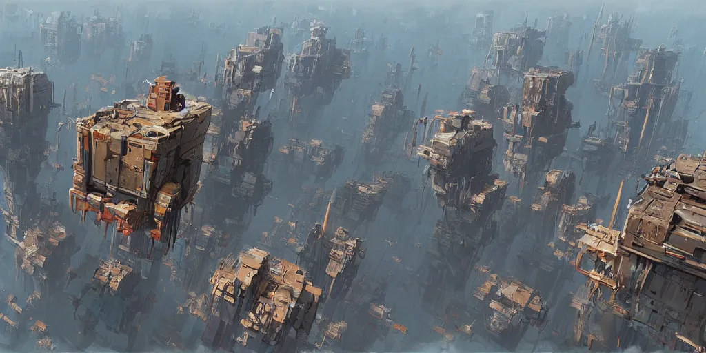 Prompt: floating city by ian mcque