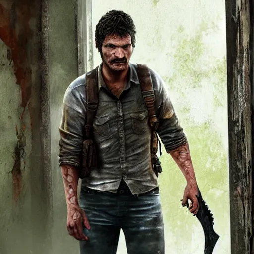 Pedro pascal as Joel in The Last Of Us, Stable Diffusion