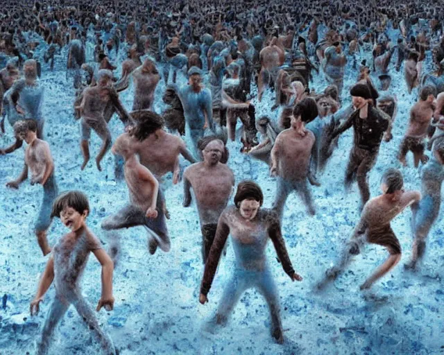Image similar to 10,100 humans frozen in time