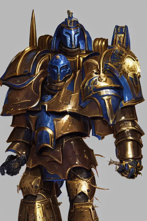 Image similar to armor portrait heros warhammer 4 0 k horus heresy fanart - the primarchs emperor by johannes helgeson animated with vfx concept artist & illustrator global illumination ray tracing hdr fanart arstation zbrush central hardmesh 8 k octane renderer