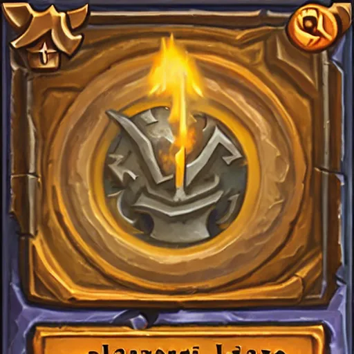 Image similar to a hearthstone card back depicting a dagger, the hearthstone symbol in the center