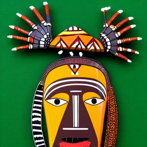 Image similar to african tribal chief vinyl art toy, detailed product photo,