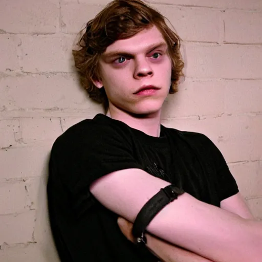 Image similar to evan peters photographed by larry clark