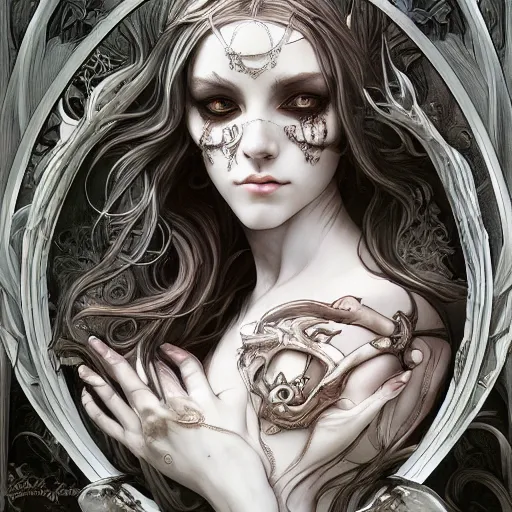Prompt: a photograpic of death, gothic, fantasy, intricate, elegant, highly detailed, digital painting, artstation, concept art, smooth, sharp focus, illustration, art by artgerm and H R Giger and alphonse mucha