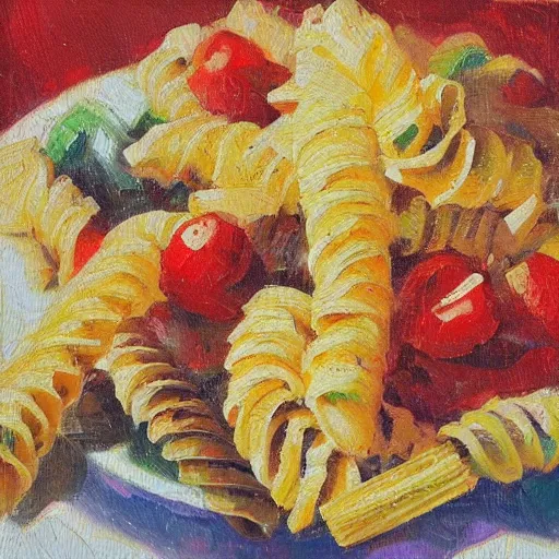 Prompt: pasta impasto, oil painting