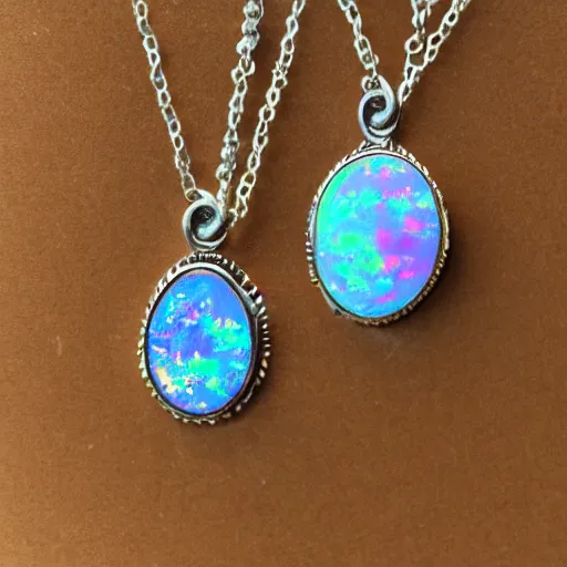 Prompt: opal galaxy jewellery