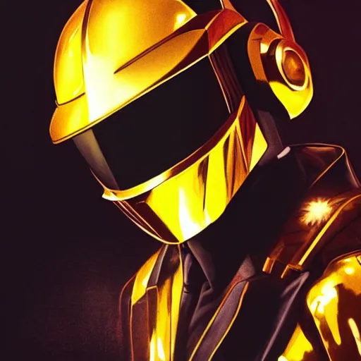 Image similar to portrait of Daft Punk , dramatic lighting, illustration by Greg rutkowski, yoji shinkawa, 4k, digital art, concept art, trending on artstation