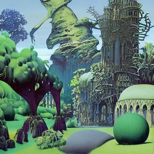 Prompt: Norwich fantasy illustration by Roger Dean