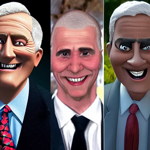 Image similar to the presidents as wallace and grommet style