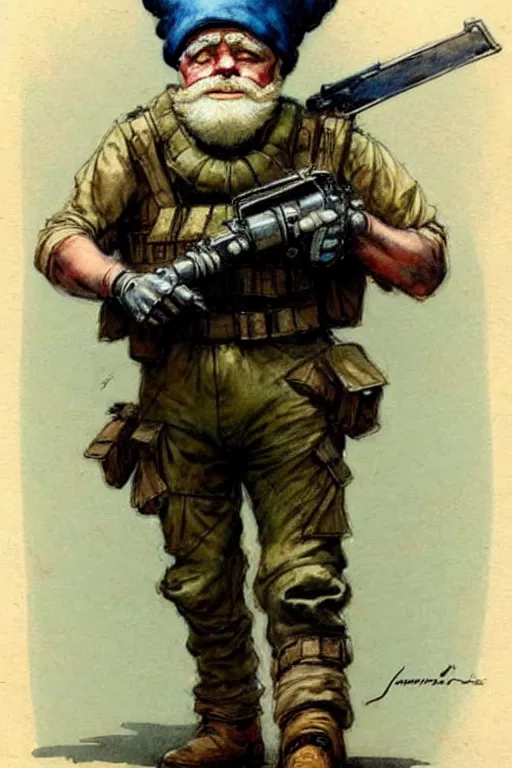 Image similar to ( ( ( ( ( 1 9 5 0 s robot knome army commando. muted colors. ) ) ) ) ) by jean - baptiste monge!!!!!!!!!!!!!!!!!!!!!!!!!!!!!!