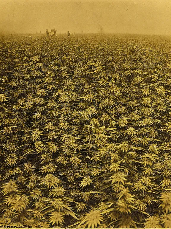 Prompt: cannabis field on fire, ww1 photo, grainy, high detail, high resolution,