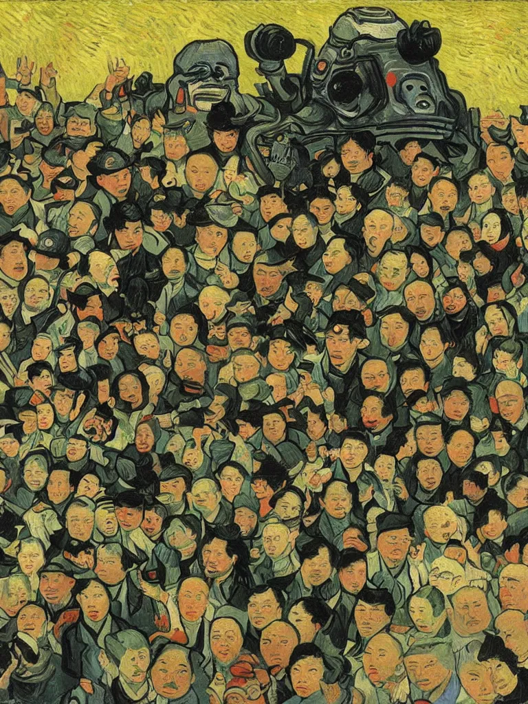 Image similar to portrait of Boba Fest by Van Gogh