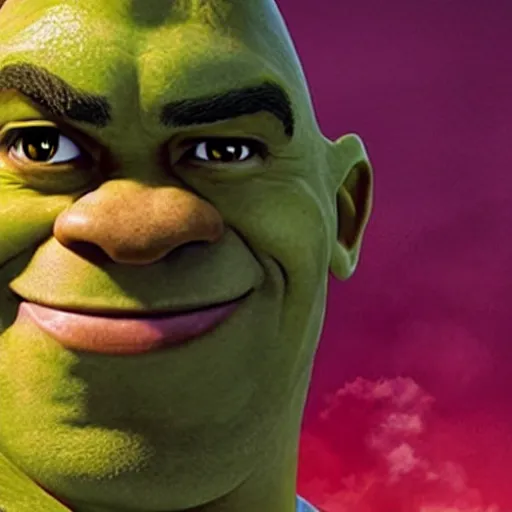 Prompt: Dwayne Johnson as shrek