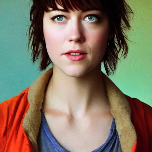 Image similar to a masterpiece portrait photo of a beautiful young woman who looks like a manic pixie dream girl mary elizabeth winstead, symmetrical face