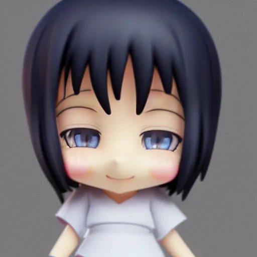 Prompt: character face portrait of a singular kawaii chibi in the sytle of kyoto animation, in simple background, nendoroid eyes, blender, toon rendering, toon shader, unity chan