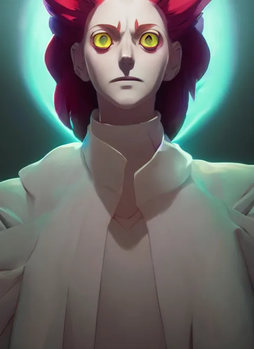 Image similar to portrait of moira as hisoka from hunter x hunter, coherent, medium shot, waist up, studio ghibli pixar and disney animation sharp unreal engine 5, anime key art by greg rutkowski, bloom, dramatic lighting