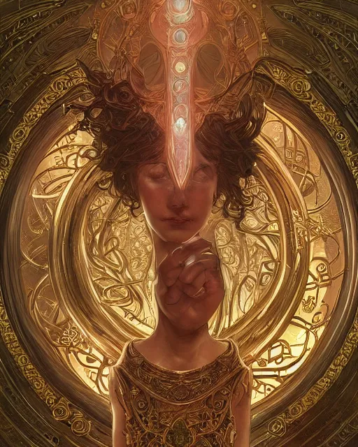 Prompt: close up shot of an amulet, d & d, fantasy, intricate, elegant, highly detailed, digital painting, artstation, concept art, smooth, sharp focus, illustration, art by artgerm and greg rutkowski and alphonse mucha