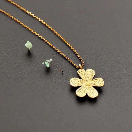 Image similar to simple embroidered clover necklace with jade stone