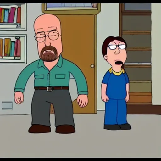 Image similar to still of Walter White in Family Guy (1999), clean