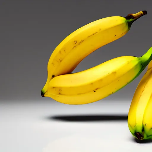 Image similar to render of banana sitting on a white table, minimalism, octane render, hyperrealistic,