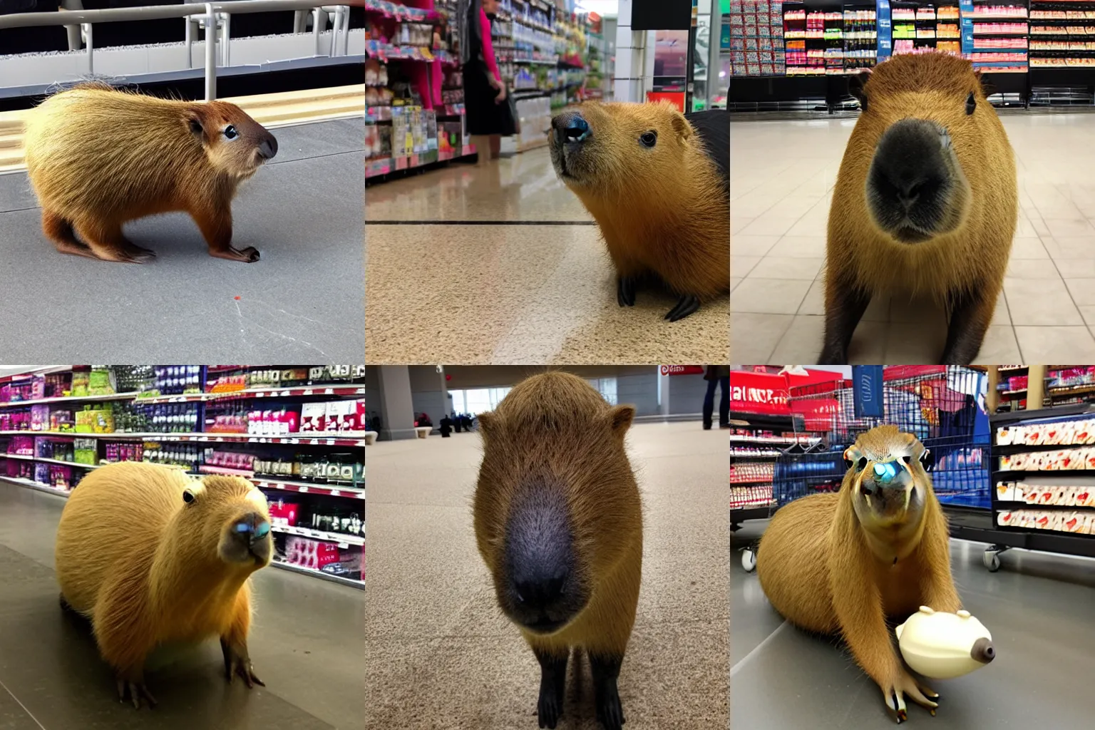 Prompt: capybara at target