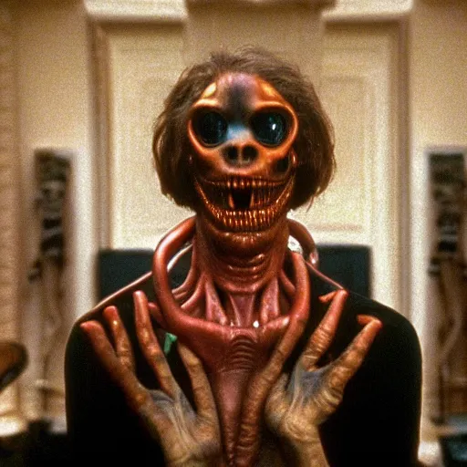 Image similar to They Live Aliens, in the manor house of Eyes Wide Shut (1999)