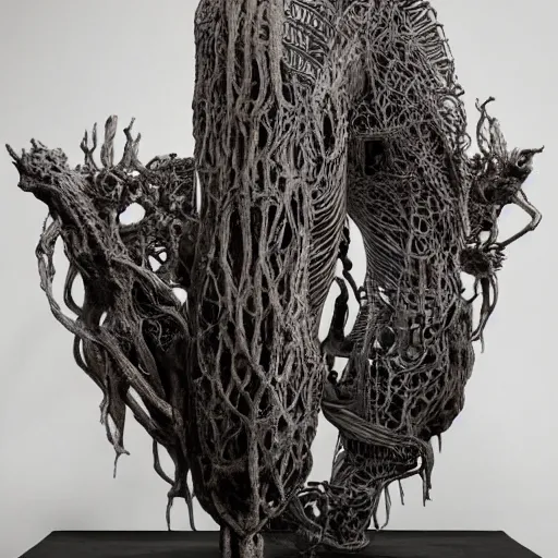 Image similar to intricately detailed abstract sculpture by Sarah Tse, zdzisław beksiński and h.r. giger