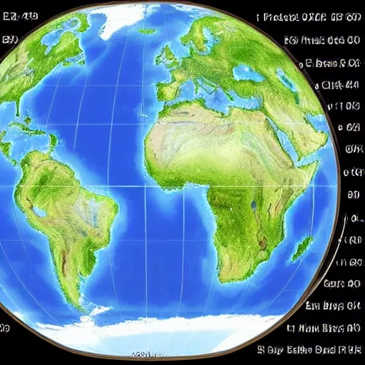 Prompt: map of the earth in the year 3022