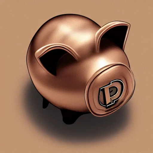 Image similar to a crypto piggy bank, hyper realism, trending on art station