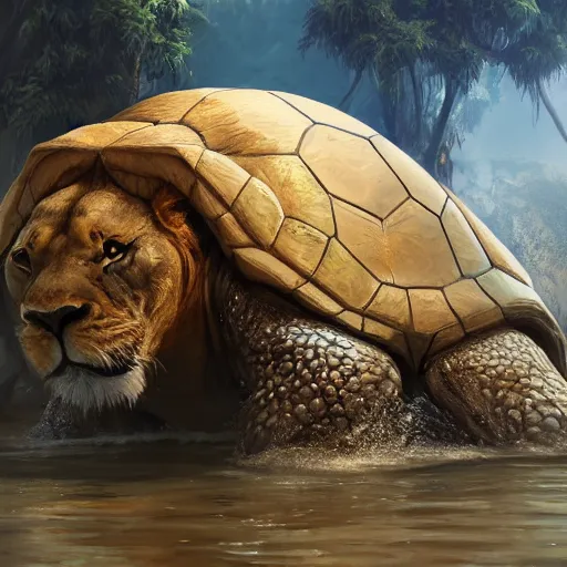 Prompt: the legendary huge lion turtle, made by Stanley Artgerm Lau, WLOP, Rossdraws, ArtStation, CGSociety, concept art, cgsociety, octane render, trending on artstation, artstationHD, artstationHQ, unreal engine, 4k, 8k,