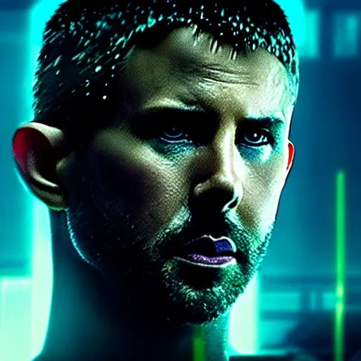 Image similar to a still from the movie bladerunner 2 0 4 9 depicting a close up of a focused futuristic robot's face as it works. cinematic lighting,