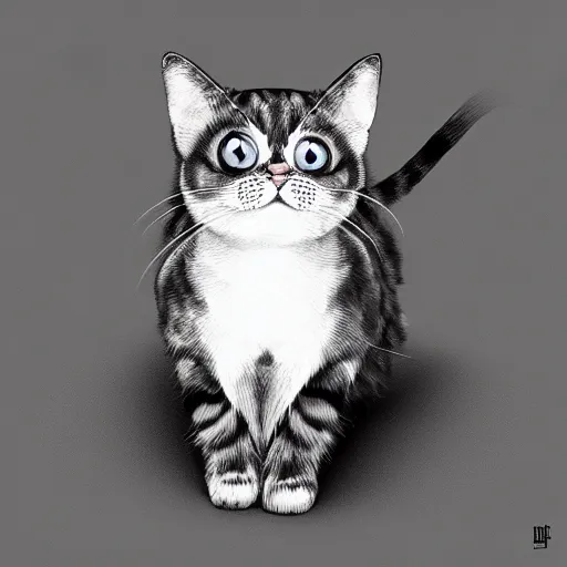 Image similar to Schrodinger cat, quantum mechanics, highly detailed, smooth, artstation, digital illustration