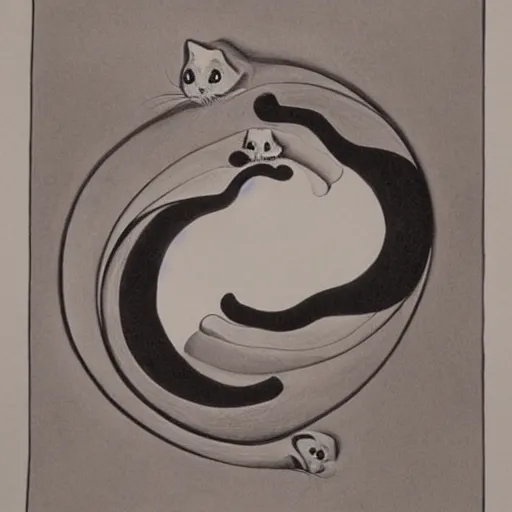 Prompt: Infinite Cat by M.C. Escher