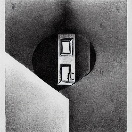 Image similar to impossible inside - out portrait by m. c. escher