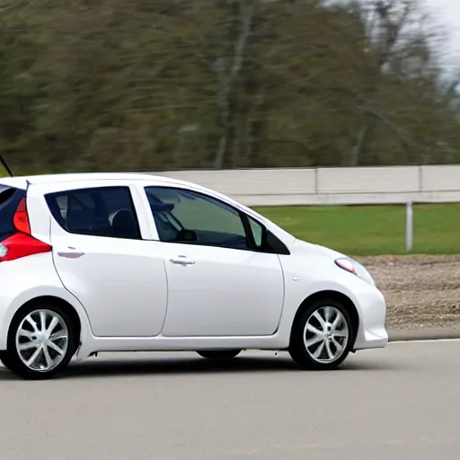 Prompt: a nissan versa suzuki swift sport mix