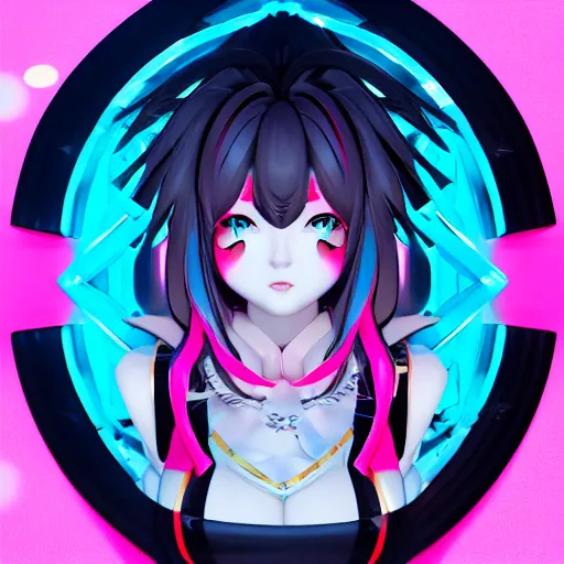 Prompt: unexpectedly overpowered and trapped beneath overwhelmingly stunningly absurdly beautiful megalomaniacal omnipotent asi goddess junko enoshima with symmetrical perfect face, porcelain skin, pink twintail hair and cyan eyes, ultra detailed, digital art, unreal engine 5, octane render, 2 d anime, 8 k