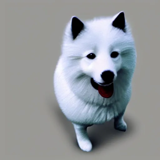 Image similar to japanese spitz, in a strict suit, avatar image, digital art, minimalism