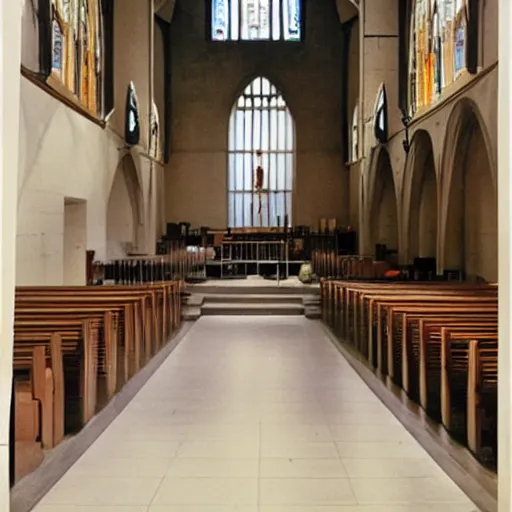 Prompt: church designed by Charles Rennie Mackintosh
