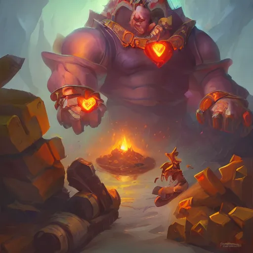 Image similar to heartstone loot stuff game icon card fantasy art, 2d game art, official art, concept art , behance hd , concept art by Jesper Ejsing, by RHADS, Makoto Shinkai