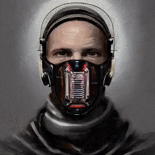 Prompt: Portrait of a man by Greg Rutkowski, symmetrical face, a marine with a helmet, using a VR Headset, Kubric Stare, with a cigarete in his mouth, crooked smile, he's wearing a tacitcal gear, highly detailed portrait, scifi, digital painting, artstation, book cover, cyberpunk, concept art, smooth, sharp foccus ilustration, Artstation HQ