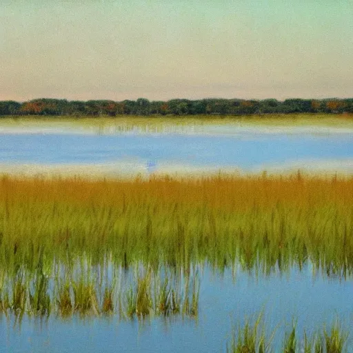 Image similar to marshes near charleston, impressionism