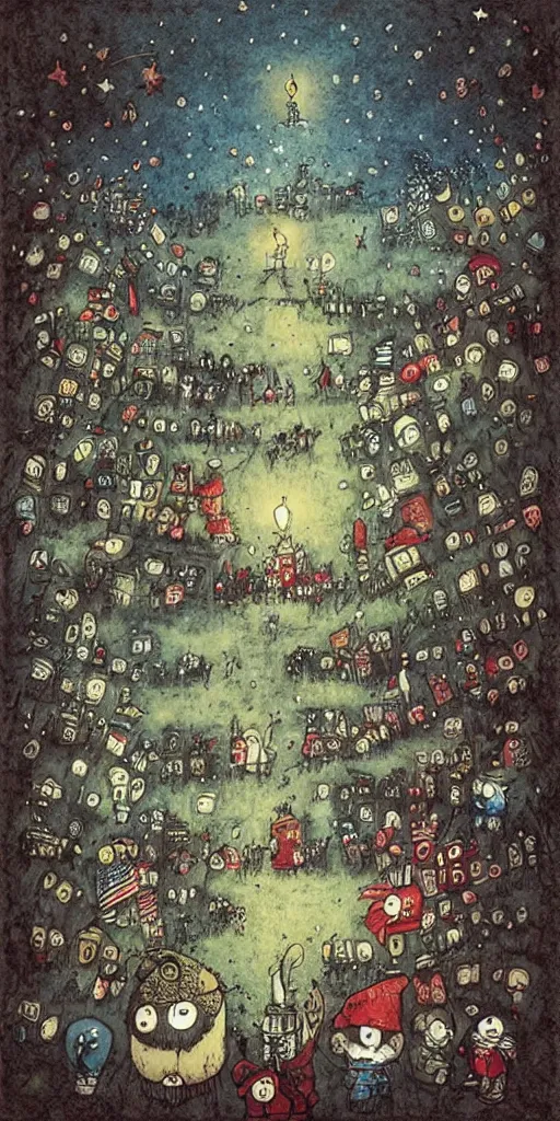 Image similar to a 4 th of july scene by alexander jansson