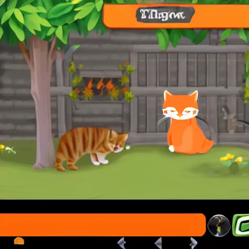 Image similar to stray screenshot, cat, cat game, playing as a cat, orange cat, stray cat game