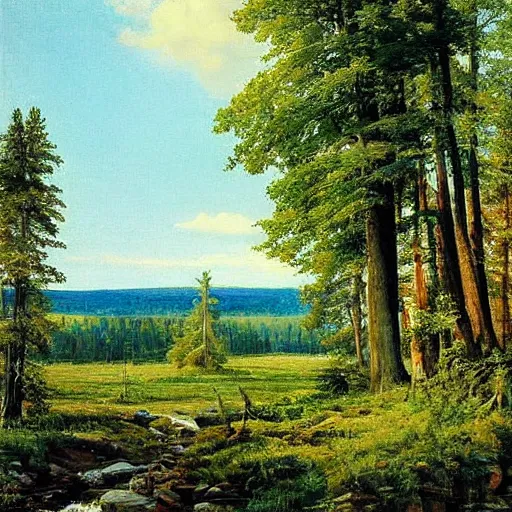 Image similar to Michigan, landscape, beautiful artwork by ivan shishkin