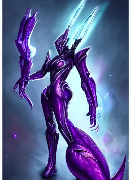 Image similar to cinematic close body, cosmic sized beautiful stunning giant robot mechan hot female dragon goddess, sharp sleek cyborg dragon head, sharp metal ears, smooth purple eyes, smooth fuschia skin, smooth silver armor, nebula, epic proportions, epic scale, macro furry, furry art, dragon art, goddess art, giantess art, warframe, warframe fanart, furaffinity, octane