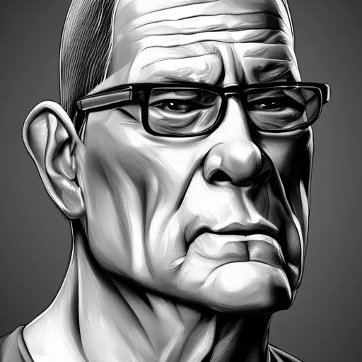 Image similar to Hank Hill, portrait, highly detailed, digital painting, deviantart, concept art, sharp focus, illustration